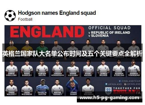 英格兰国家队大名单公布时间及五个关键要点全解析