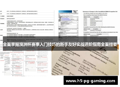 全面掌握澳洲杯赛事入门技巧的新手友好实战进阶指南全面提要 全面掌握澳洲杯赛事入门技巧的新手友好实战进阶指南全面提要